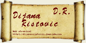 Dijana Ristović vizit kartica